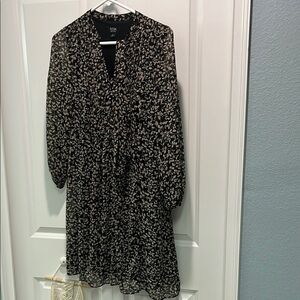 Black and White Floral Dress